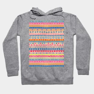 Multi Dots and Stripes Pastel Hoodie